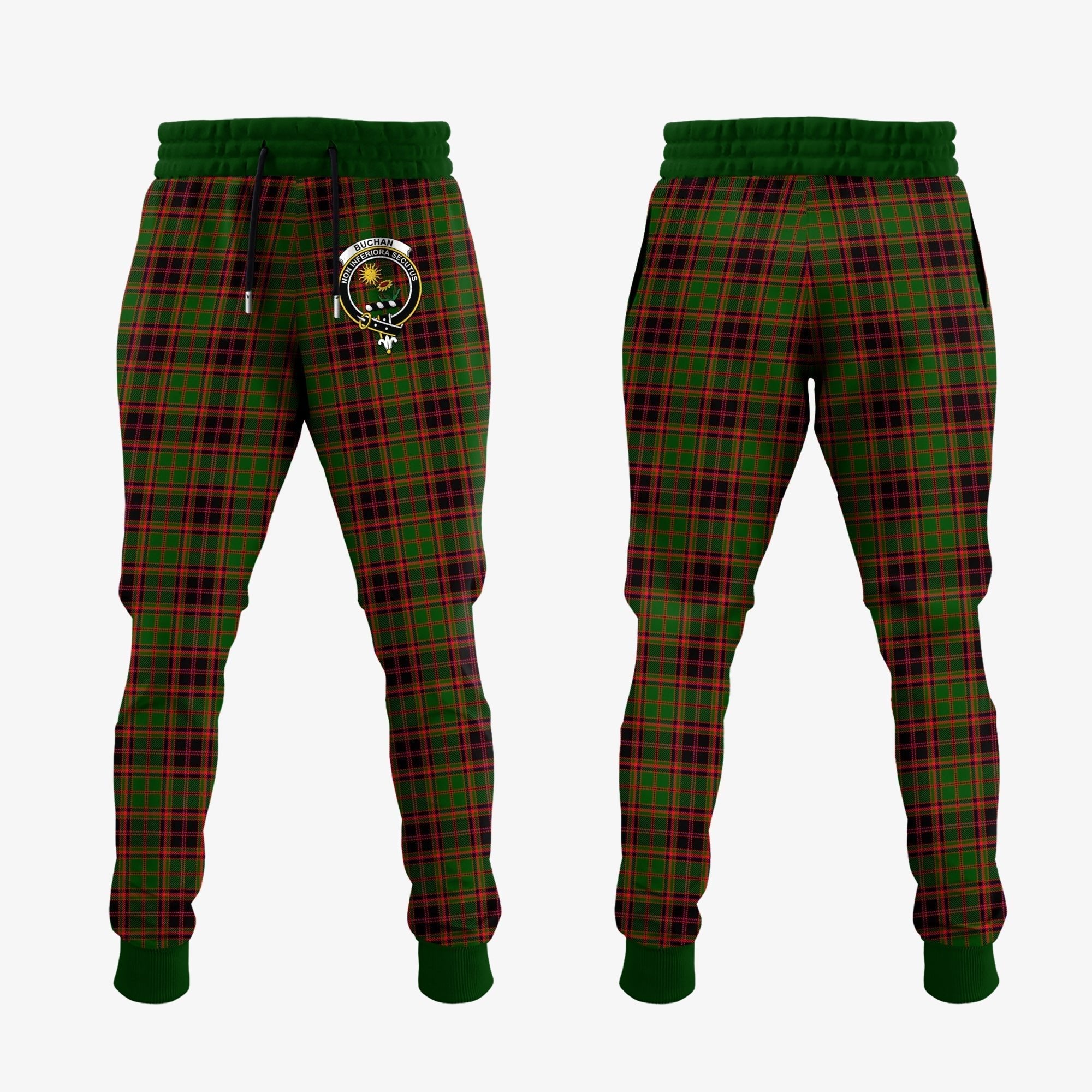 Clan Buchan Modern Tartan Crest Jogger Sweatpants HD77 Clan Buchan Tartan Today   