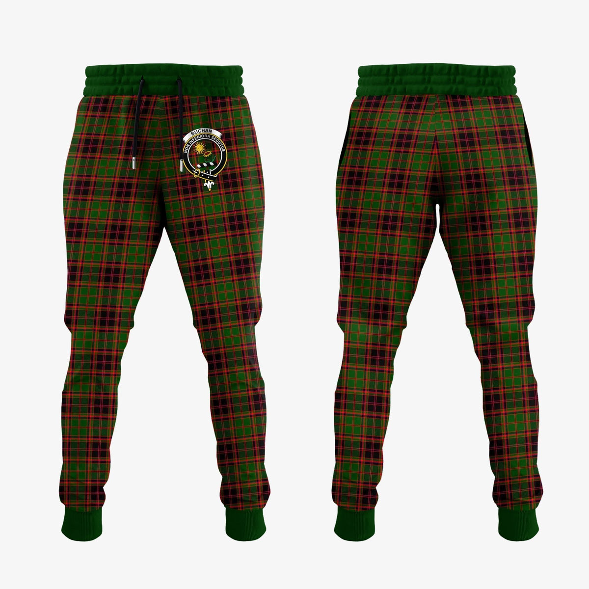 Clan Buchan Modern Tartan Crest Jogger Sweatpants HD77 Clan Buchan Tartan Today   