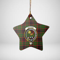 Clan Buchan Modern Tartan Crest Star Ceramic Ornament YB59 Buchan Modern Tartan Tartan Christmas   