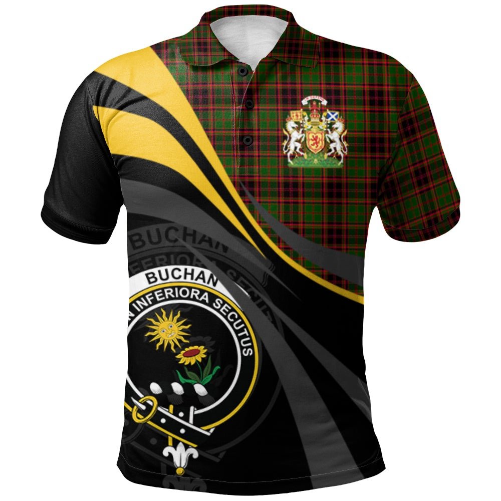 Clan Buchan Modern Tartan Polo Shirt - Royal Coat Of Arms Style XP61 Buchan Modern Tartan Tartan Polo   