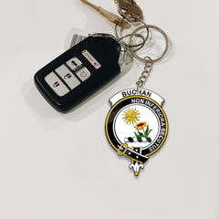 Clan Buchan Tartan Crest Keychain LX75 Clan Buchan Tartan Today   