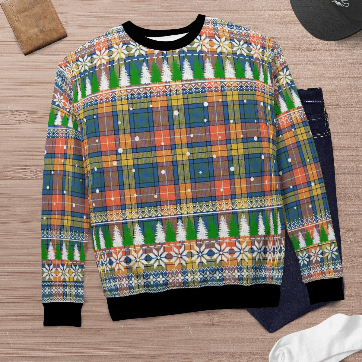Clan Buchanan Ancient Tartan Christmas Ugly Sweater PO11 Buchanan Ancient Tartan Tartan Ugly Sweater   