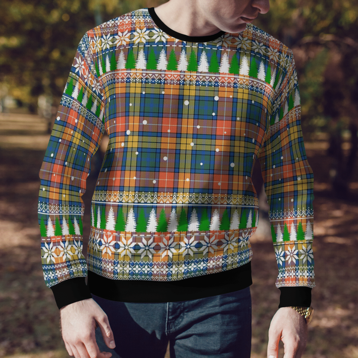 Clan Buchanan Ancient Tartan Christmas Ugly Sweater PO11 Buchanan Ancient Tartan Tartan Ugly Sweater   