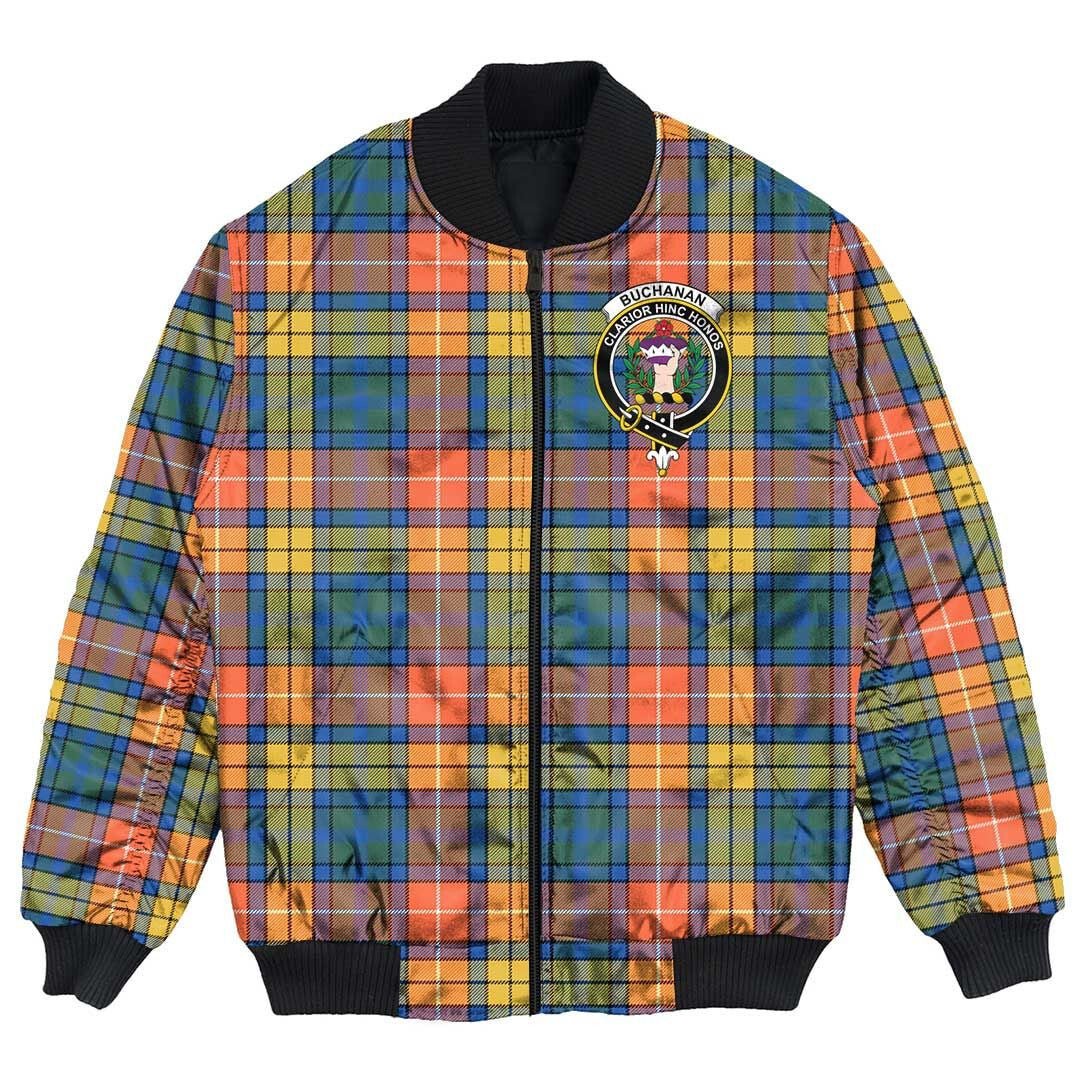 Clan Buchanan Ancient Tartan Crest Bomber Jacket AQ74 Buchanan Ancient Tartan Tartan Bomber Jacket   