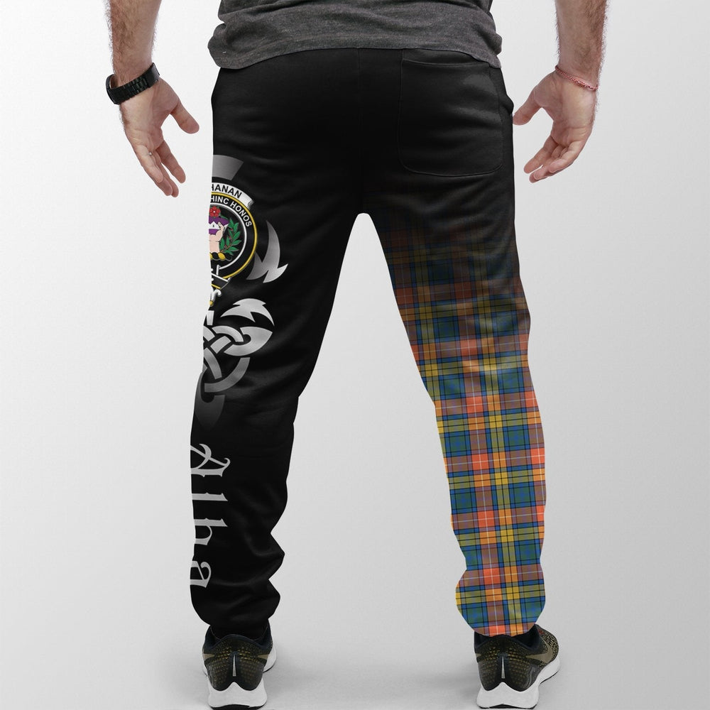 Clan Buchanan Ancient Tartan Crest Jogger Sweatpants  Alba Celtic Style VT31 Clan Buchanan Tartan Today   