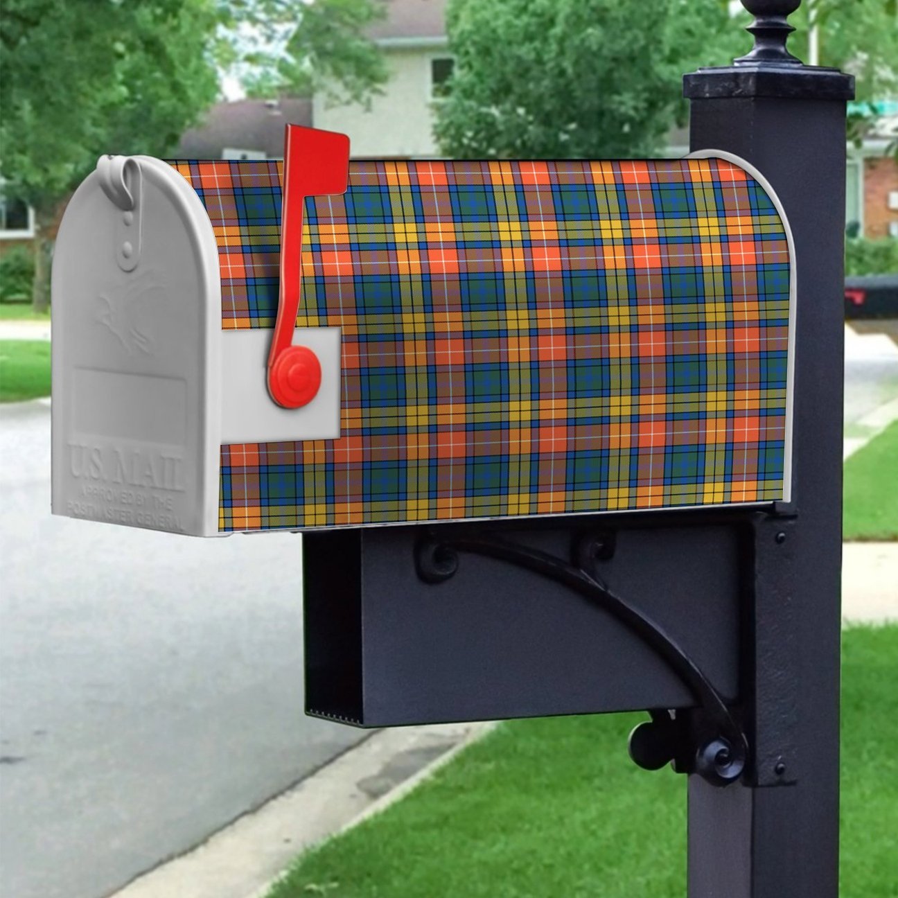 Clan Buchanan Ancient Tartan Crest Mailbox ET14 Clan Buchanan Tartan Today   