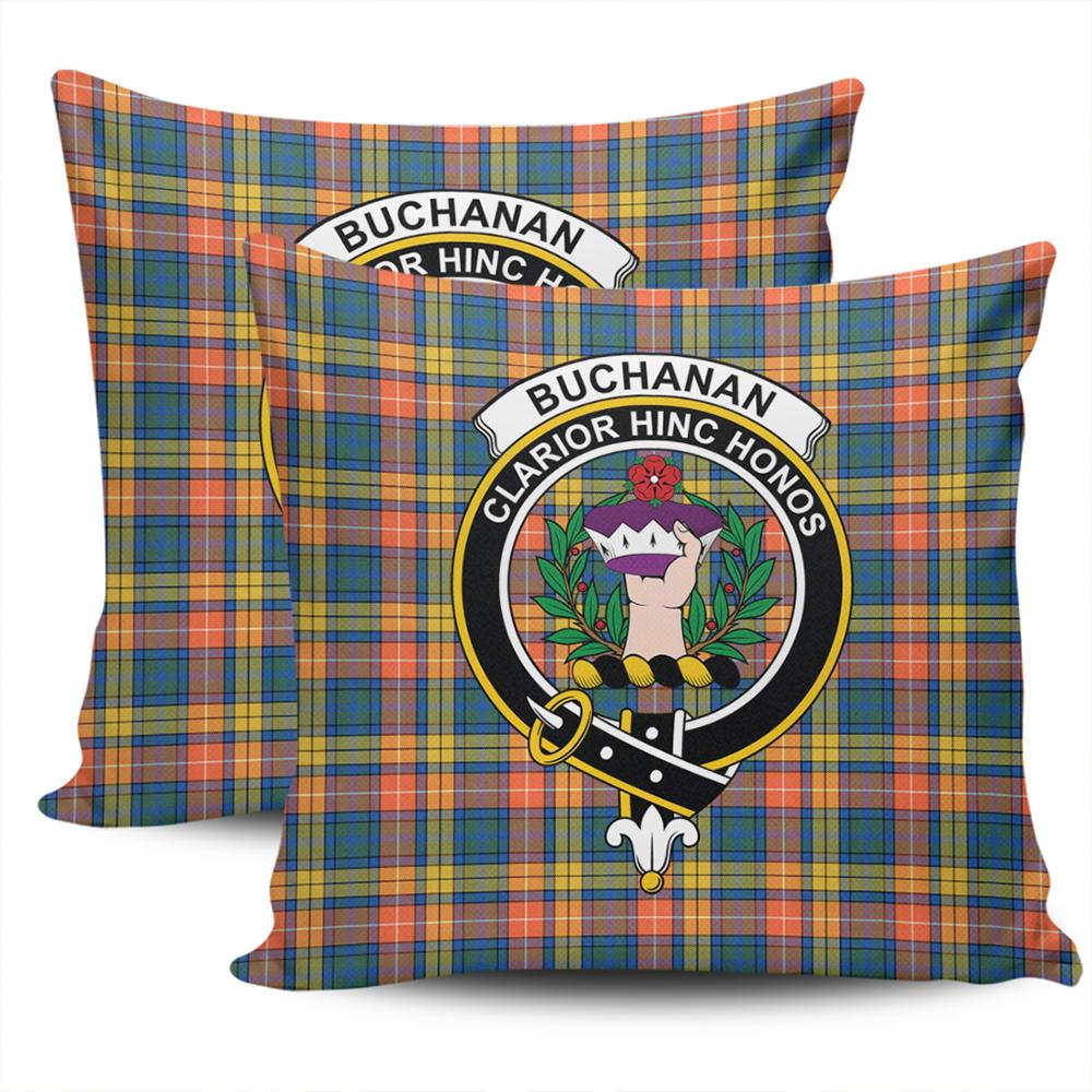 Clan Buchanan Ancient Tartan Crest Pillow Cover WJ96 Clan Buchanan Tartan Today   