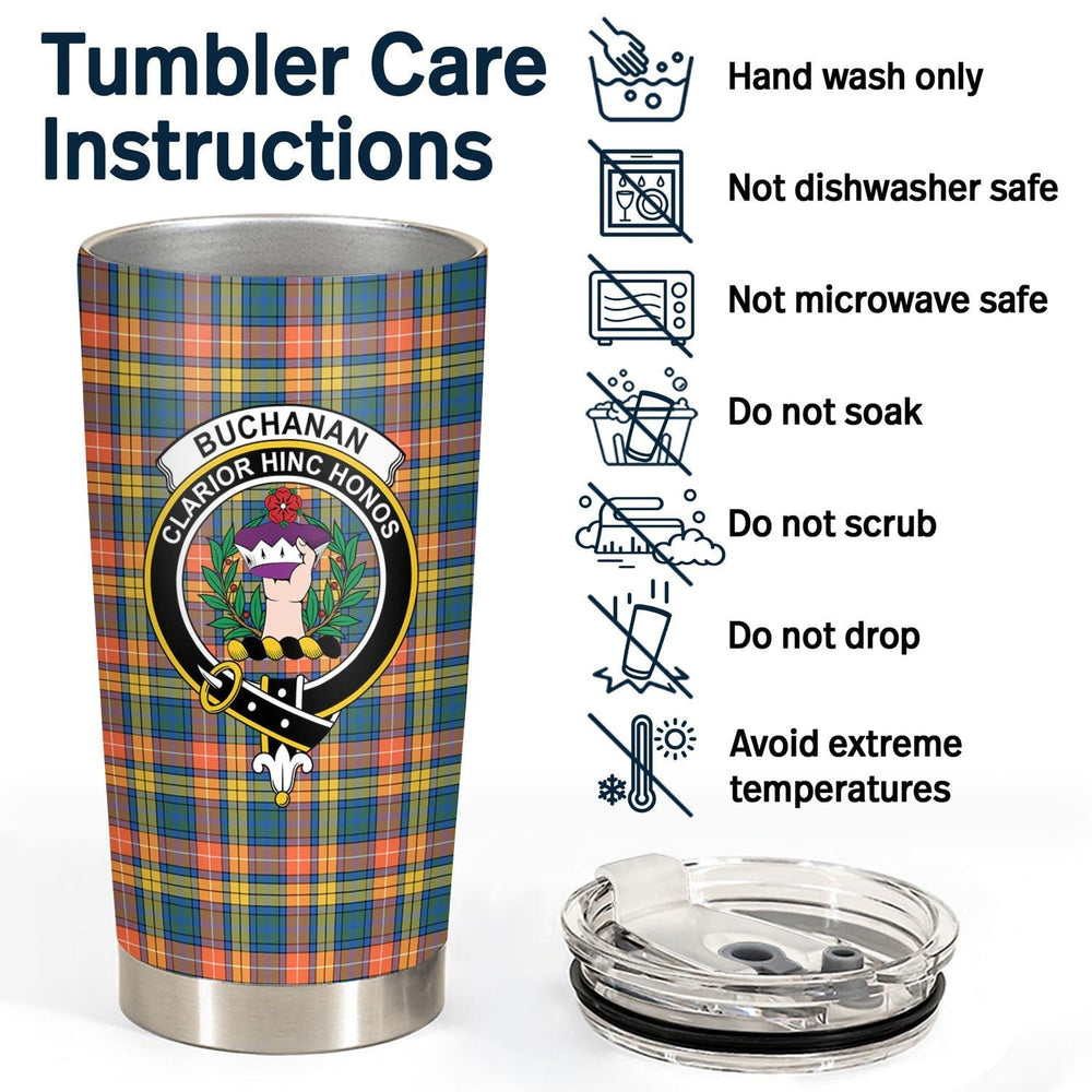 Clan Buchanan Ancient Tartan Crest Tumbler VM43 Clan Buchanan Tartan Today   