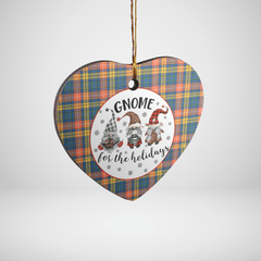 Clan Buchanan Ancient Tartan Gnome Heart Ceramic Ornament PB16 Buchanan Ancient Tartan Gnome Tartan Christmas   