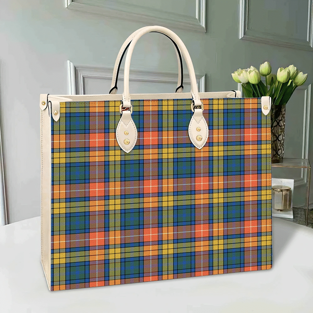 Clan Buchanan Ancient Tartan Leather Bag YN49 Clan Buchanan Tartan Today   