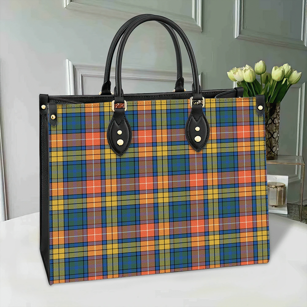 Clan Buchanan Ancient Tartan Leather Bag YN49 Clan Buchanan Tartan Today   