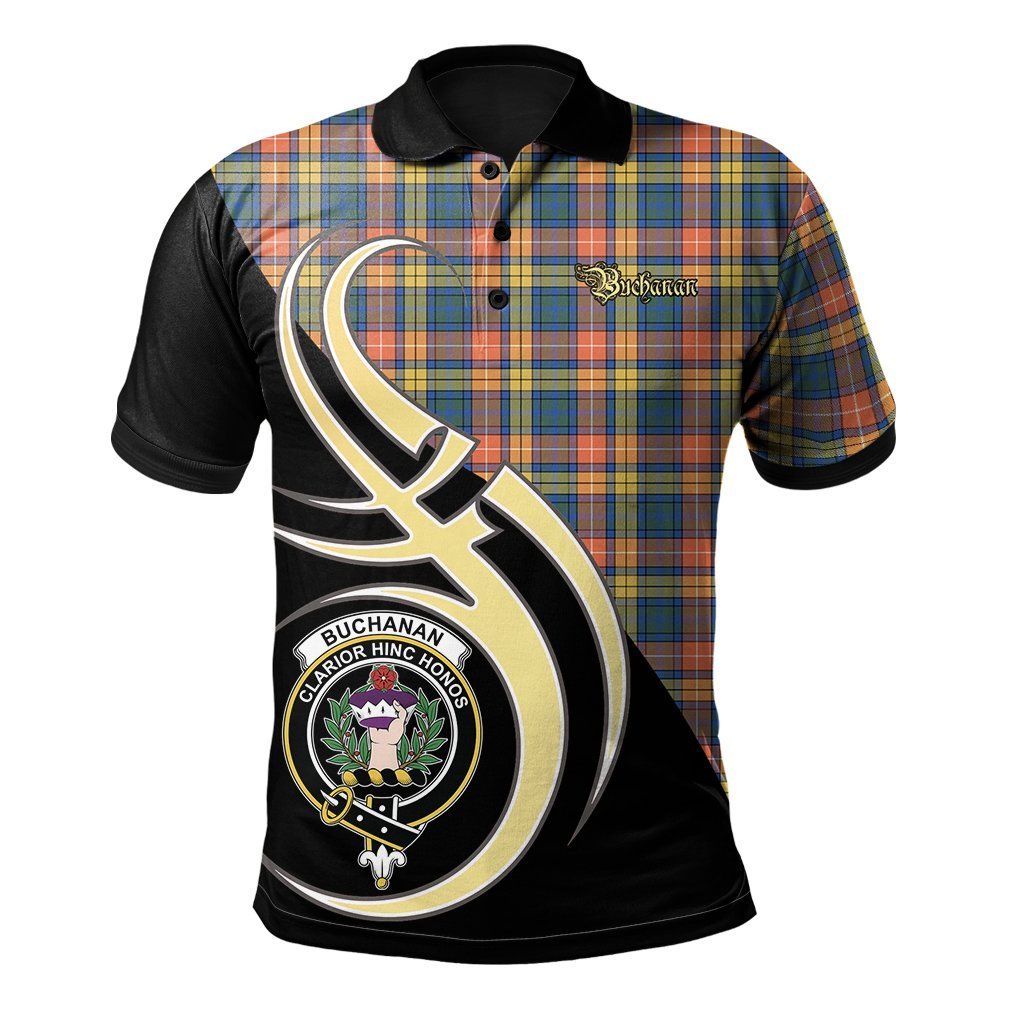 Clan Buchanan Ancient Tartan Polo Shirt - Believe In Me Style QP37 Buchanan Ancient Tartan Tartan Polo   