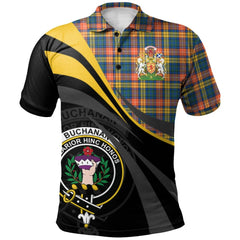 Clan Buchanan Ancient Tartan Polo Shirt - Royal Coat Of Arms Style ZI55 Buchanan Ancient Tartan Tartan Polo   