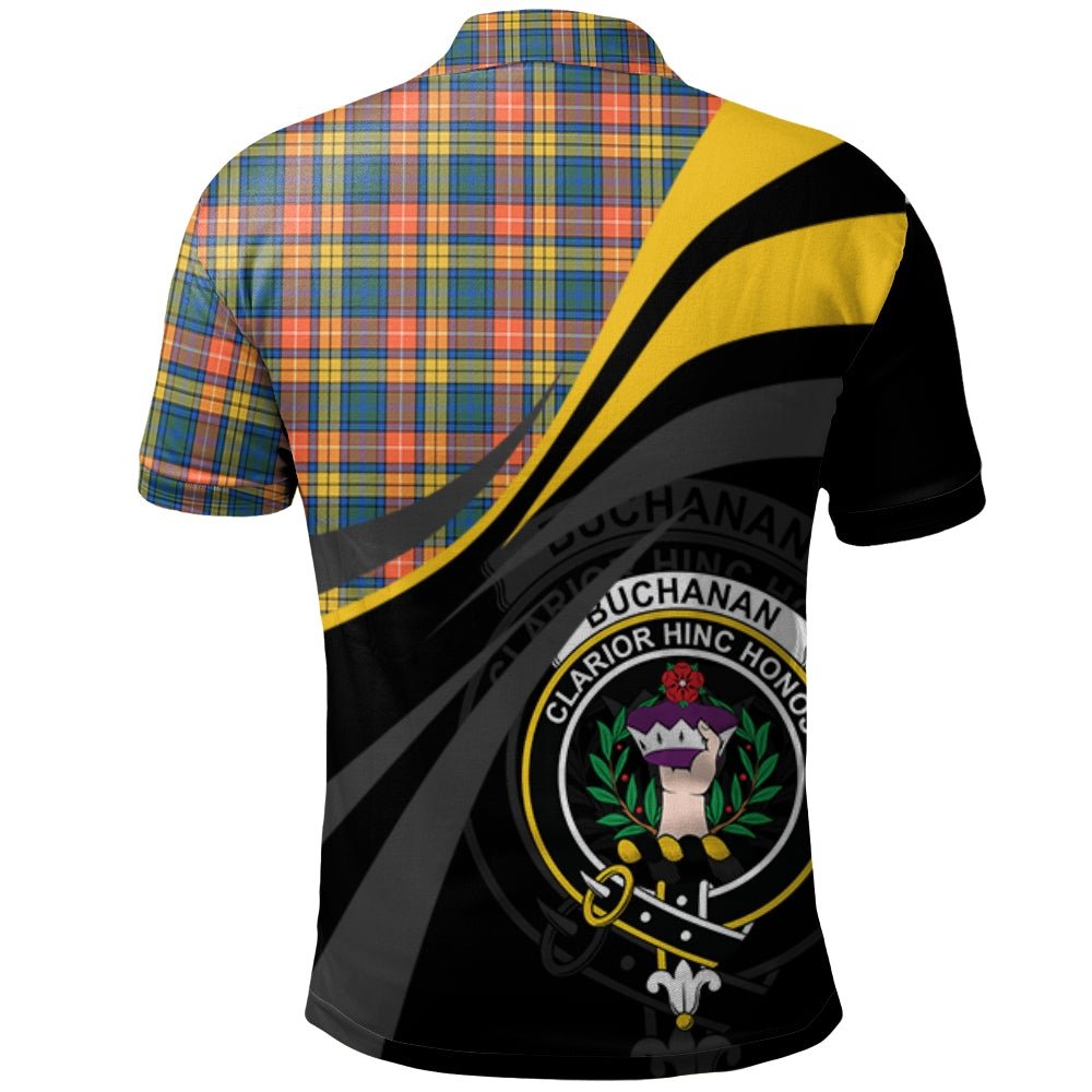 Clan Buchanan Ancient Tartan Polo Shirt - Royal Coat Of Arms Style ZI55 Buchanan Ancient Tartan Tartan Polo   