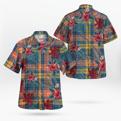 Clan Buchanan Ancient Tartan Scottish Lion Hawaiian Shirt XE35 Buchanan Ancient Tartan Tartan Hawaii Shirt   
