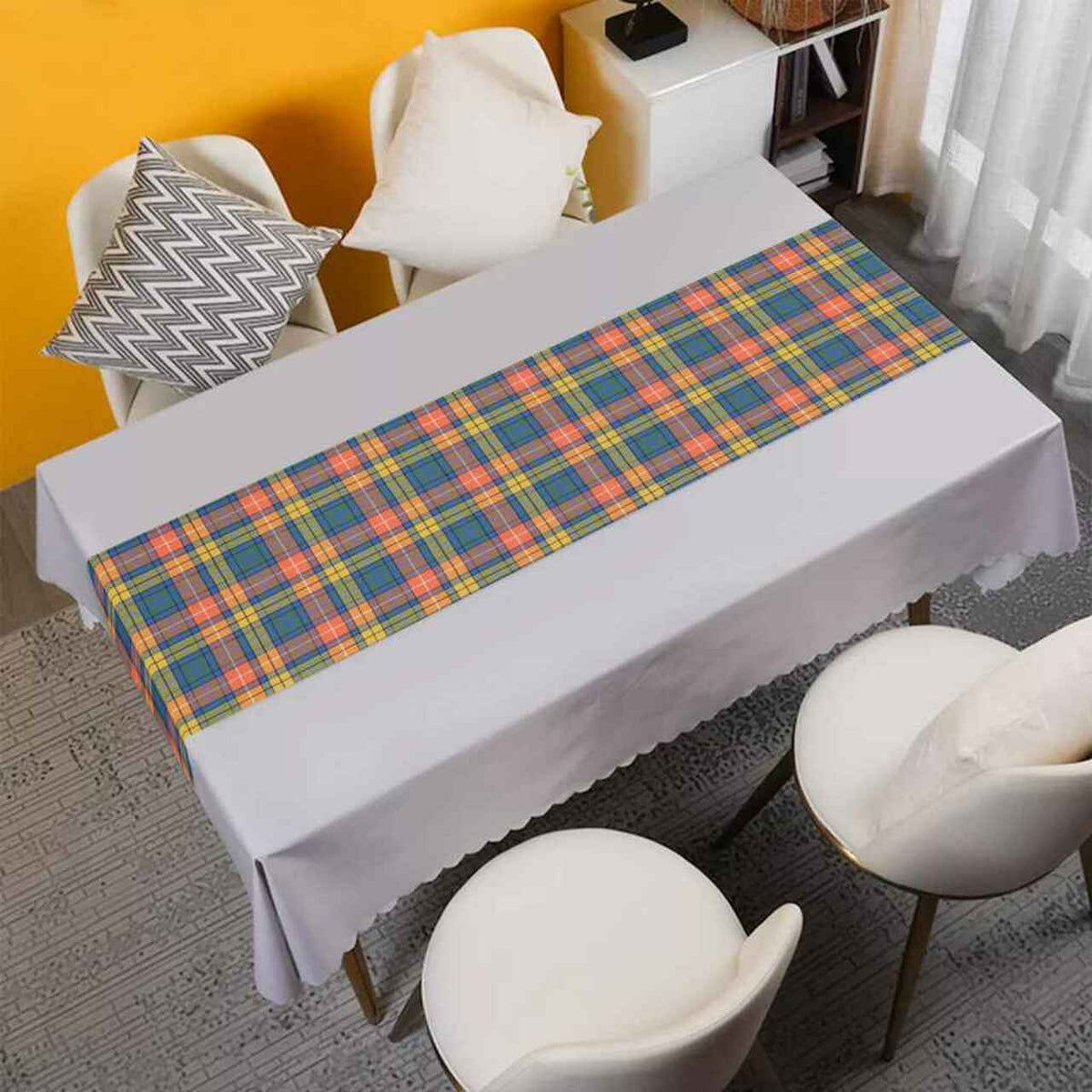 Clan Buchanan Ancient Tartan Table Runner Cotton AV31 Buchanan Ancient Tartan Tartan Table Runner   