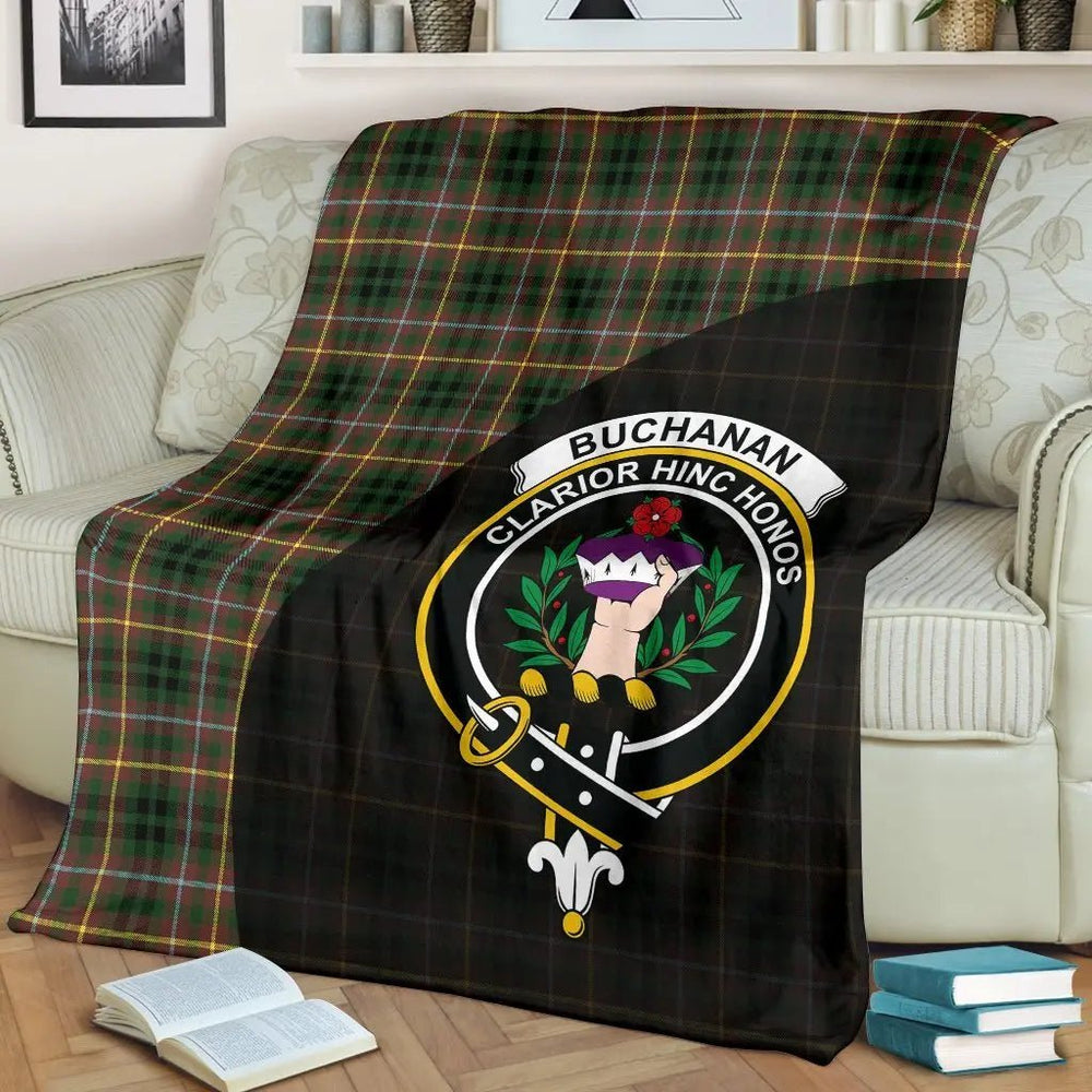 Clan Buchanan Hunting Tartan Crest Blanket Wave Style NH80 Clan Buchanan Tartan Today   