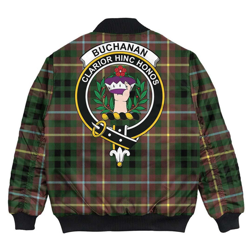 Clan Buchanan Hunting Tartan Crest Bomber Jacket OS63 Buchanan Hunting Tartan Tartan Bomber Jacket   