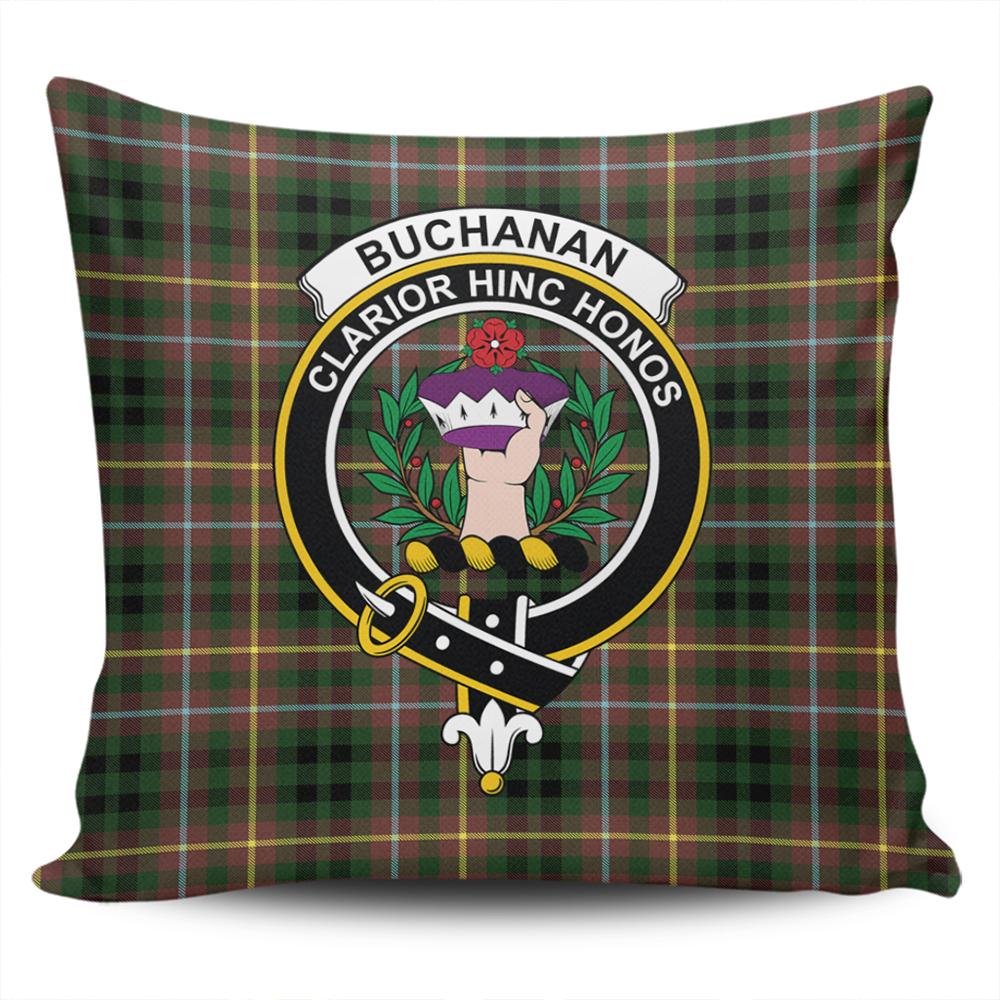 Clan Buchanan Hunting Tartan Crest Pillow Cover JK99 Clan Buchanan Tartan Today   