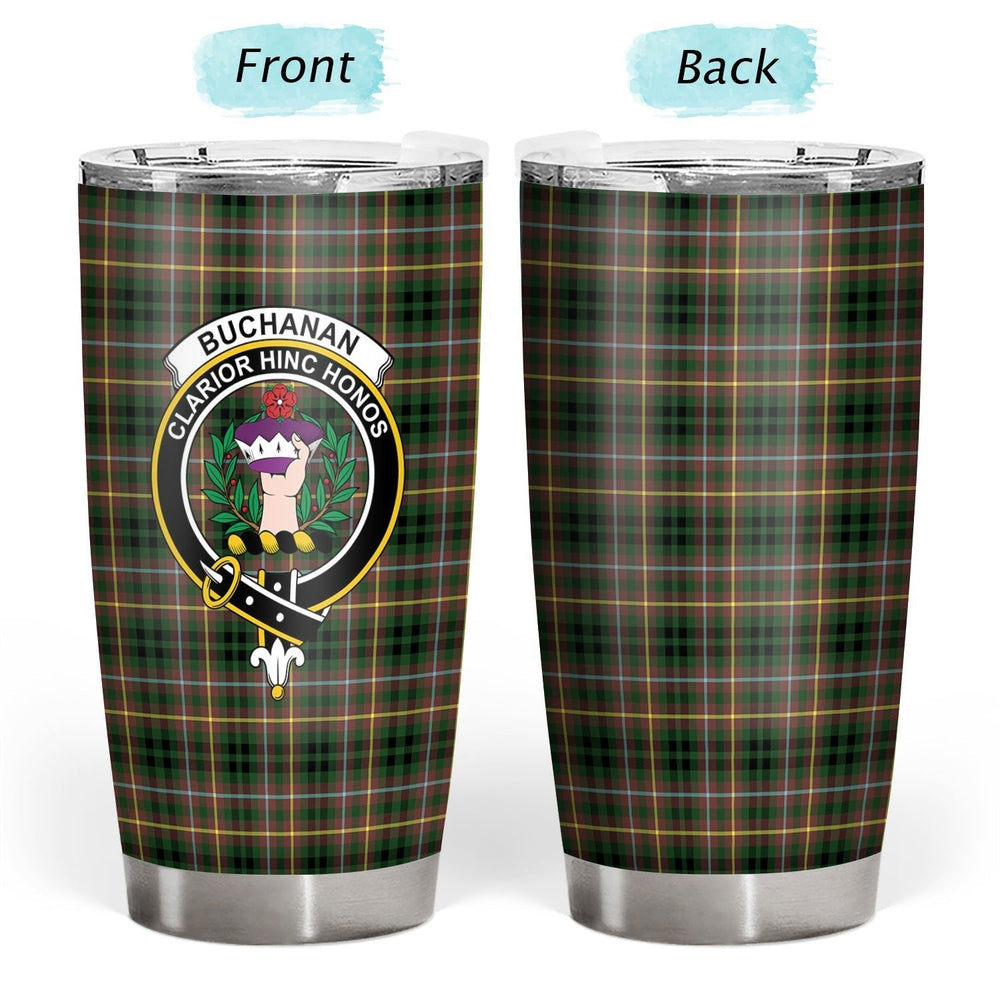 Clan Buchanan Hunting Tartan Crest Tumbler OV19 Clan Buchanan Tartan Today   