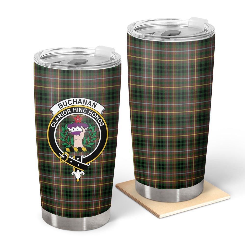Clan Buchanan Hunting Tartan Crest Tumbler OV19 Clan Buchanan Tartan Today   