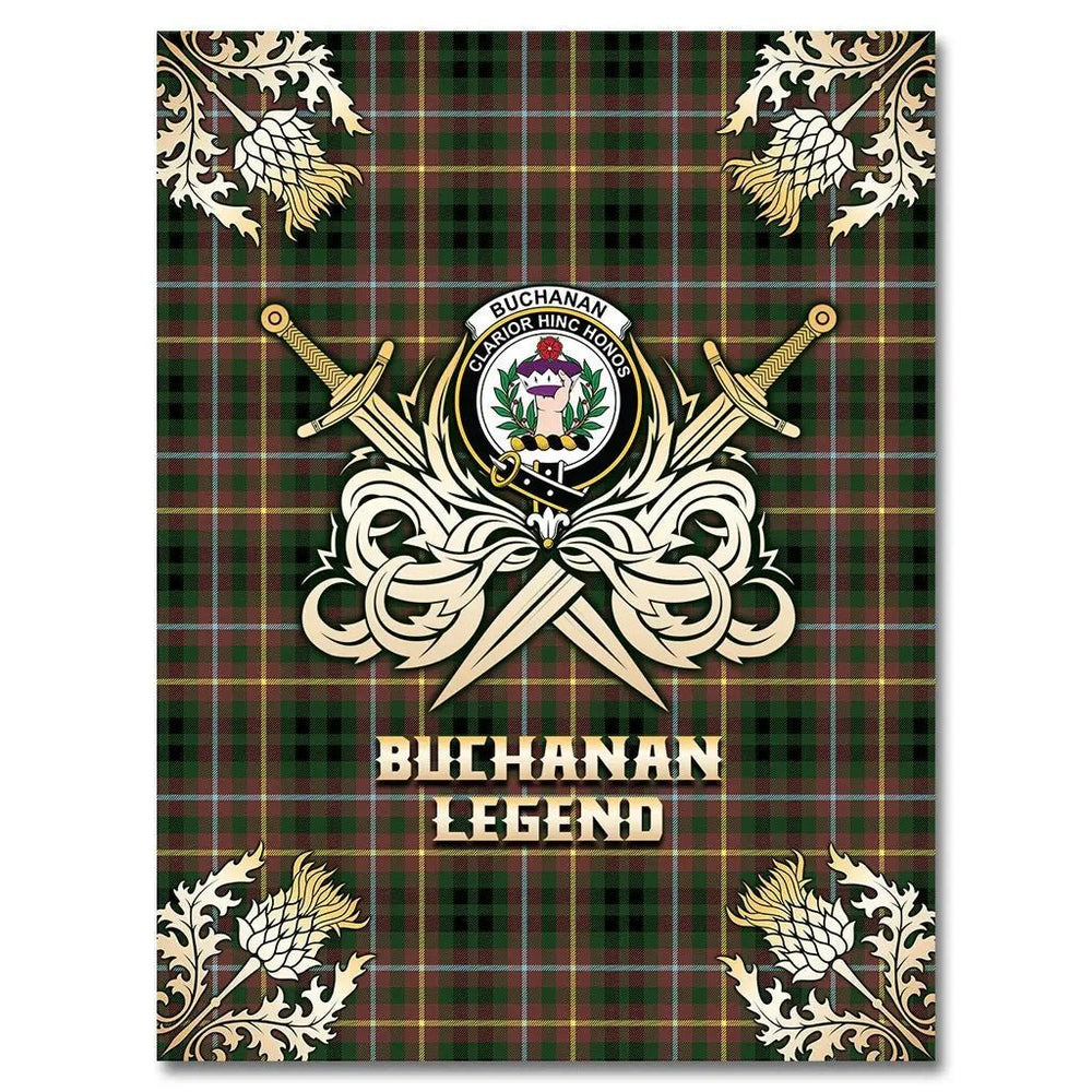 Clan Buchanan Hunting Tartan Gold Courage Symbol Blanket YK81 Clan Buchanan Tartan Today   