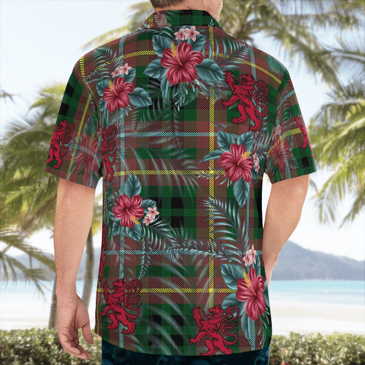Clan Buchanan Hunting Tartan Scottish Lion Hawaiian Shirt JZ55 Buchanan Hunting Tartan Tartan Hawaii Shirt   