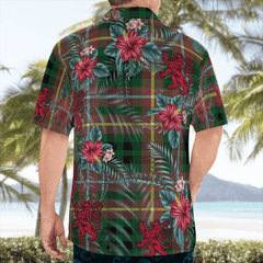 Clan Buchanan Hunting Tartan Scottish Lion Hawaiian Shirt JZ55 Buchanan Hunting Tartan Tartan Hawaii Shirt   