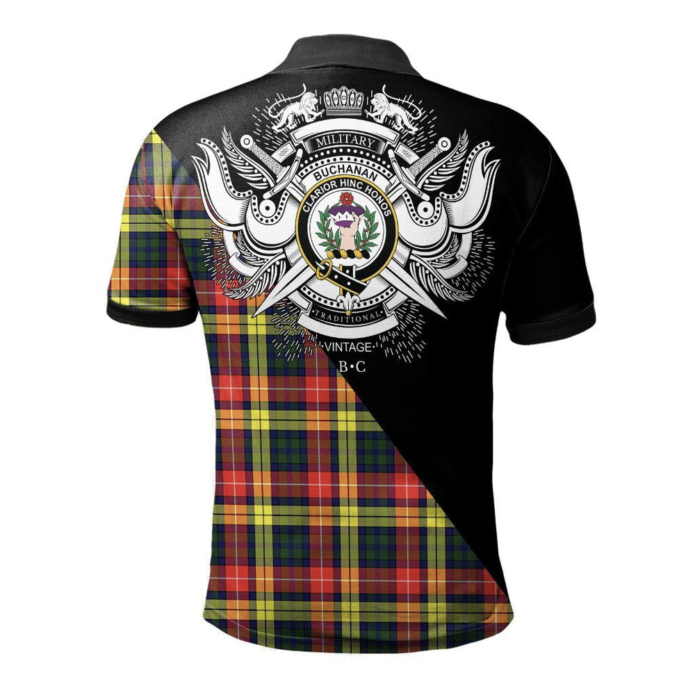 Clan Buchanan Modern Clan - Military Polo Shirt IS85 Buchanan Modern Tartan Tartan Polo   