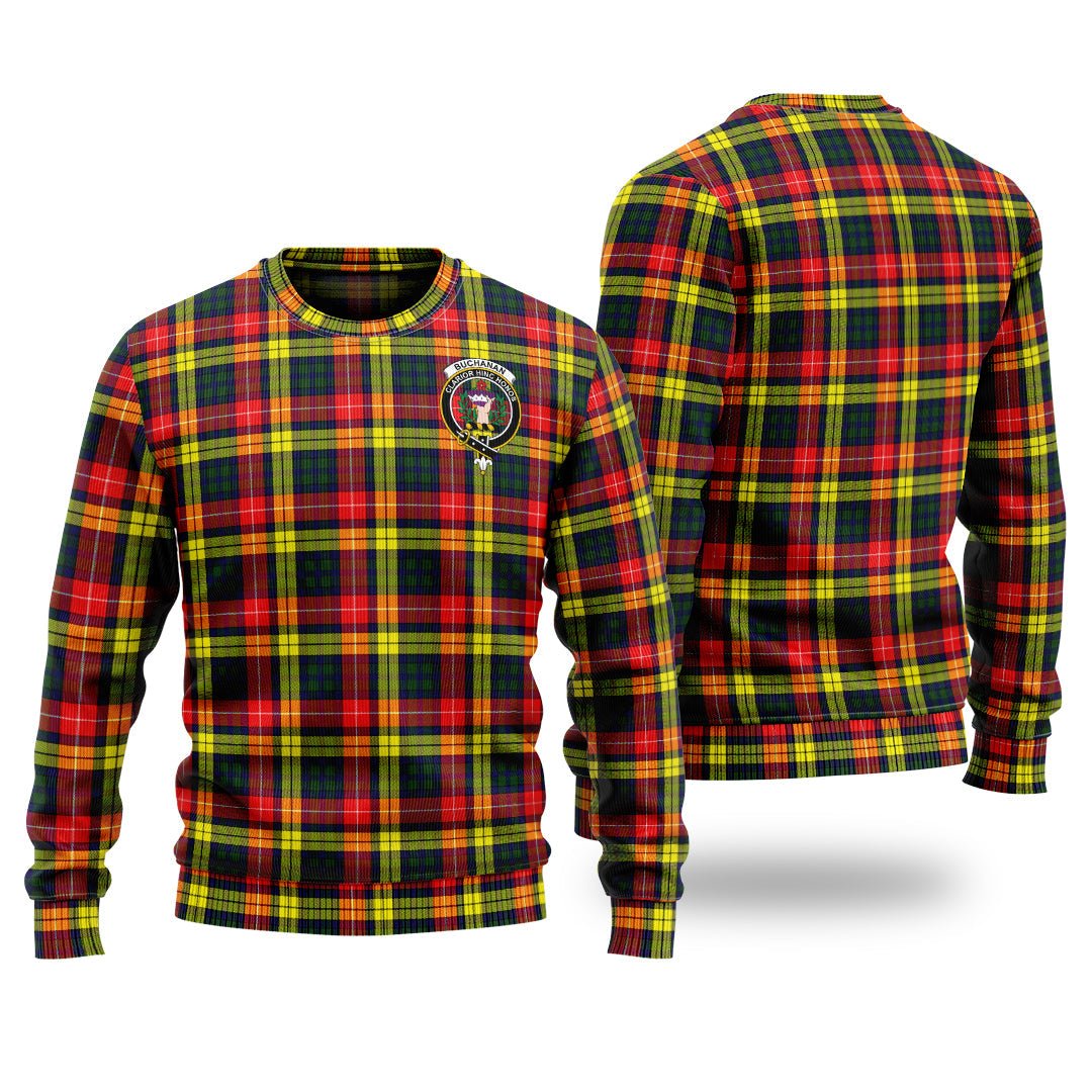 Clan Buchanan Modern Tartan Christmas Ugly Sweater ZU96 Buchanan Modern Tartan Tartan Sweater   