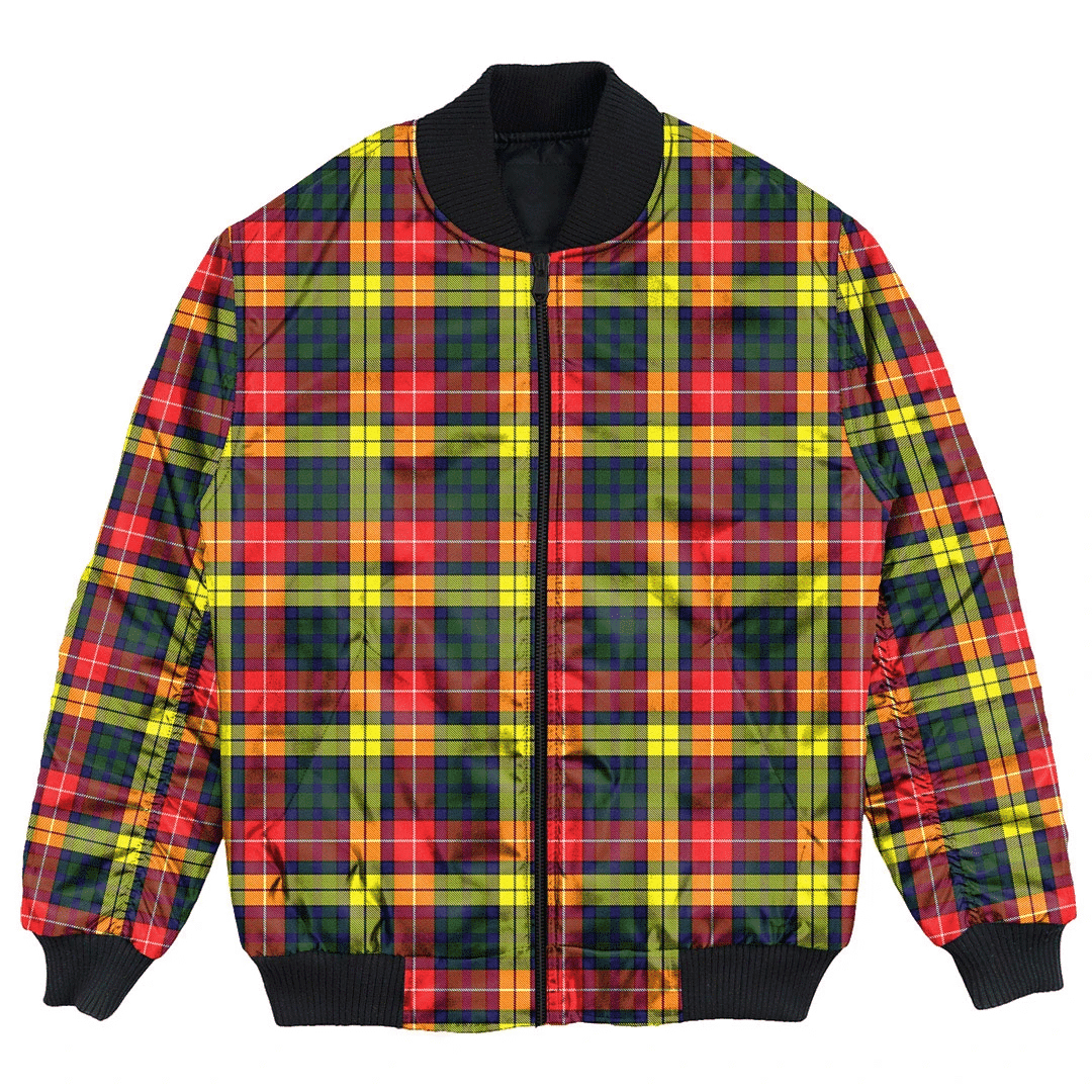 Clan Buchanan Modern Tartan Clan Bomber Jacket NX64 Buchanan Modern Tartan Tartan Bomber Jacket   