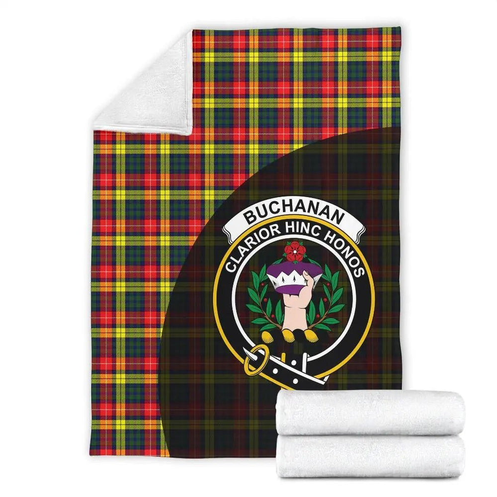 Clan Buchanan Modern Tartan Crest Blanket Wave Style TN42 Clan Buchanan Tartan Today   