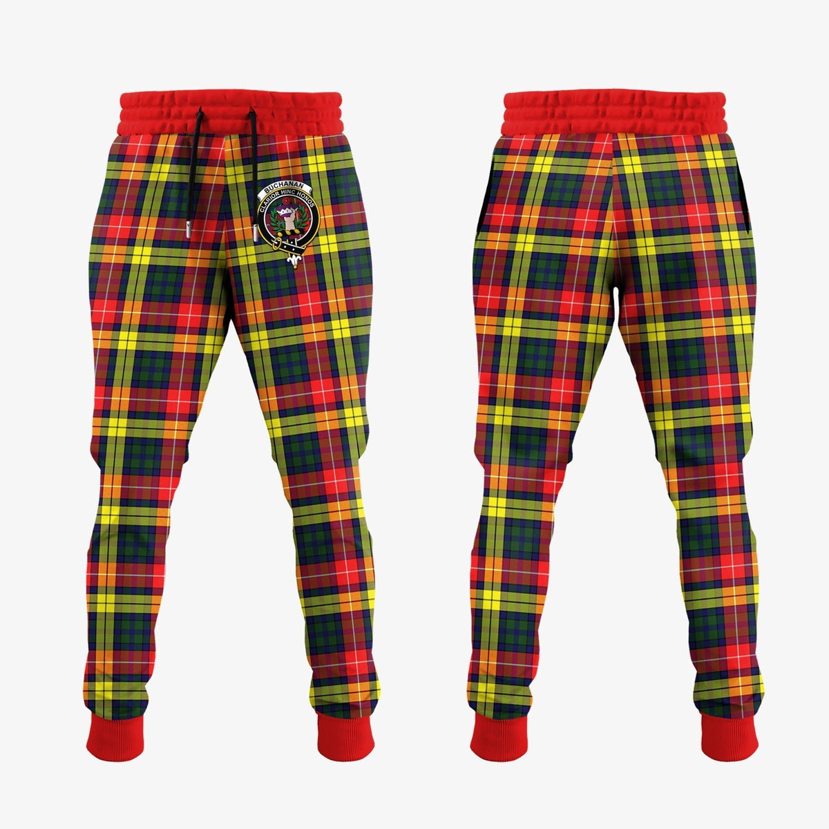 Clan Buchanan Modern Tartan Crest Jogger Sweatpants NA74 Clan Buchanan Tartan Today   