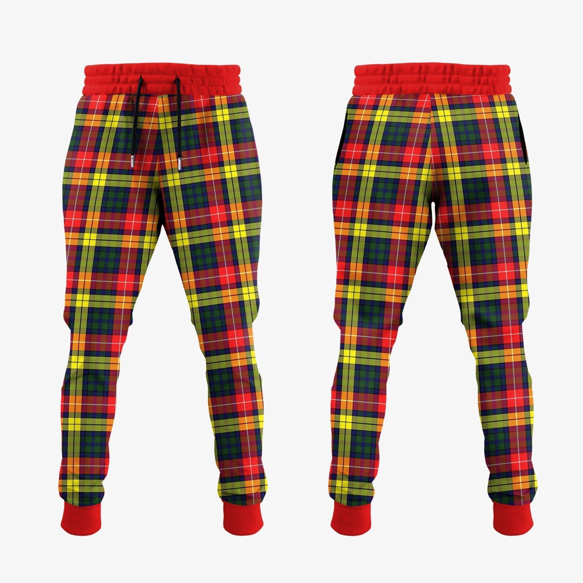 Clan Buchanan Modern Tartan Crest Jogger Sweatpants NA74 Clan Buchanan Tartan Today   