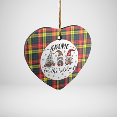 Clan Buchanan Modern Tartan Gnome Heart Ceramic Ornament IF65 Buchanan Modern Tartan Gnome Tartan Christmas   