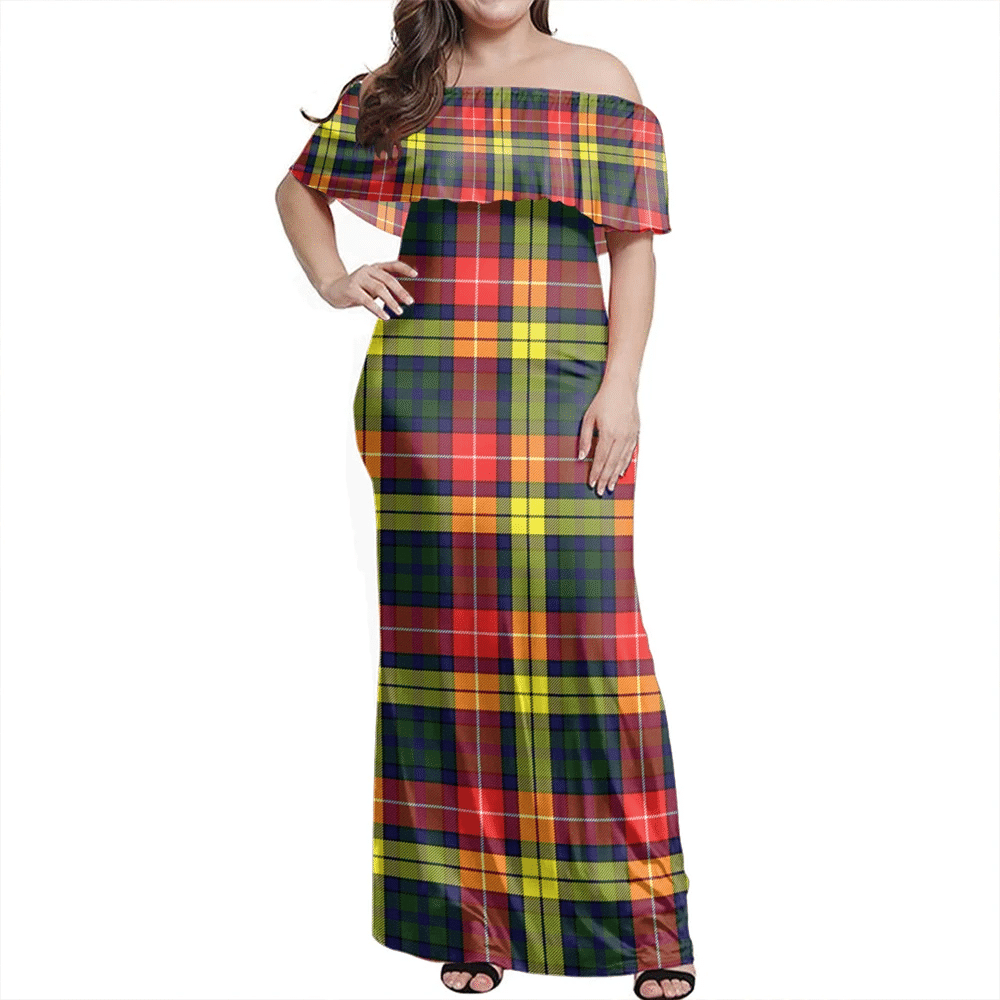 Clan Buchanan Modern Tartan Hawaii Dress OI57 Clan Buchanan Tartan Hawaii Dress   