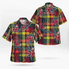 Clan Buchanan Modern Tartan Scottish Lion Hawaiian Shirt RW76 Buchanan Modern Tartan Tartan Hawaii Shirt   