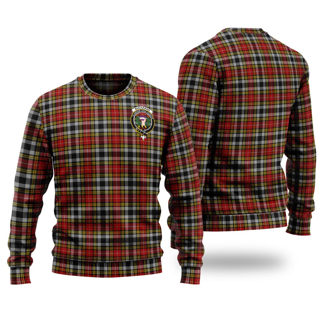 Clan Buchanan Old Dress Tartan Christmas Ugly Sweater YT60 Buchanan Old Dress Tartan Tartan Sweater   