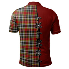Clan Buchanan Old Dress Tartan Polo Shirt - Lion Rampant And Celtic Thistle Style FX40 Buchanan Old Dress Tartan Tartan Polo   