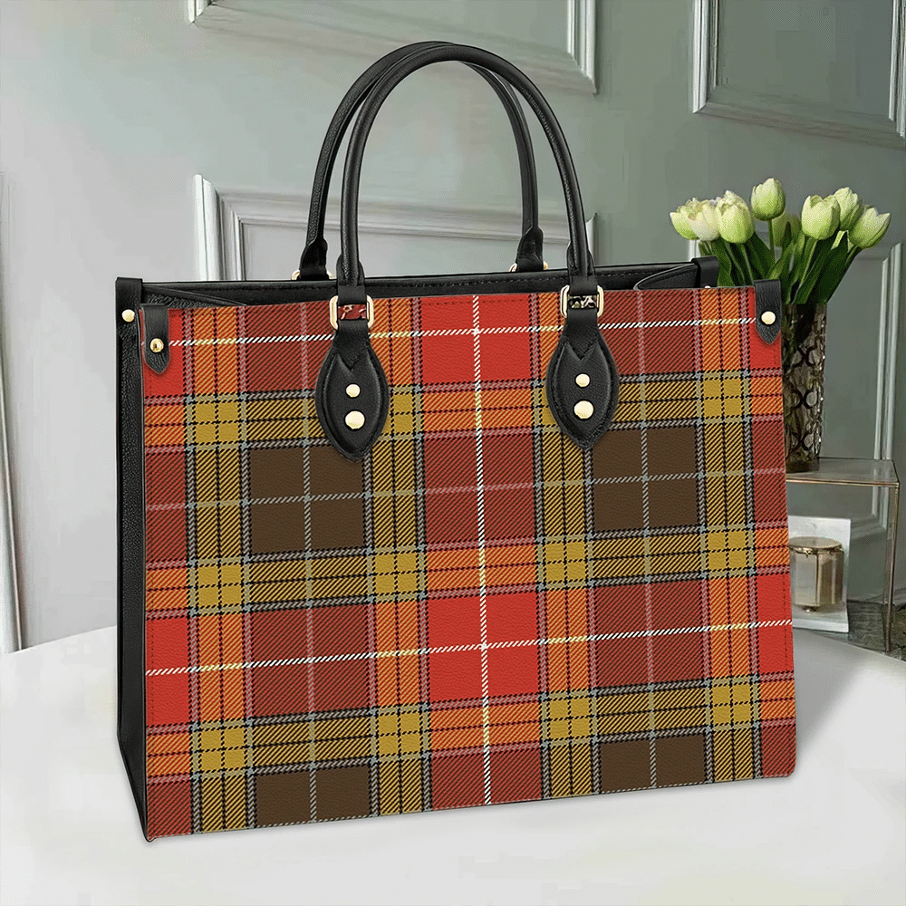 Clan Buchanan Old Set Tartan Leather Bag AZ22 Clan Buchanan Tartan Today   