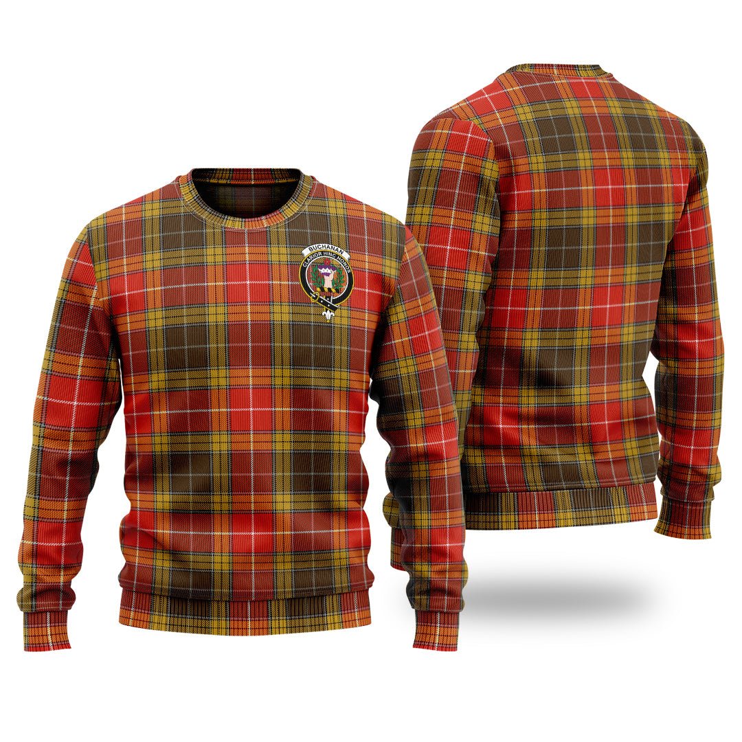 Clan Buchanan Old Set Weathered Tartan Christmas Ugly Sweater CC41 Buchanan Old Set Weathered Tartan Tartan Sweater   