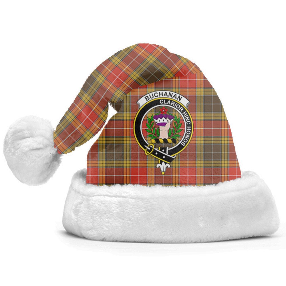 Clan Buchanan Old Set Weathered Tartan Crest Christmas Santa Hat OO85 Buchanan Old Set Weathered Tartan Tartan Santa Hat   