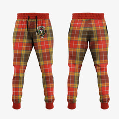 Clan Buchanan Old Set Weathered Tartan Crest Jogger Sweatpants LR32 Clan Buchanan Tartan Today   
