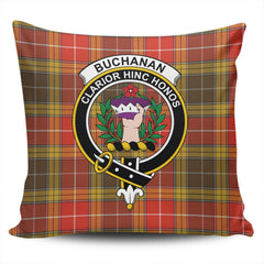 Clan Buchanan Old Set Weathered Tartan Crest Pillow Cover AJ35 Clan Buchanan Tartan Today   