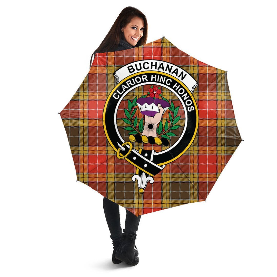 Clan Buchanan Old Set Weathered Tartan Crest Umbrella DT74 Clan Buchanan Tartan Today   