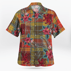 Clan Buchanan Old Set Weathered Tartan Scottish Lion Hawaiian Shirt GQ62 Buchanan Old Set Weathered Tartan Tartan Hawaii Shirt   