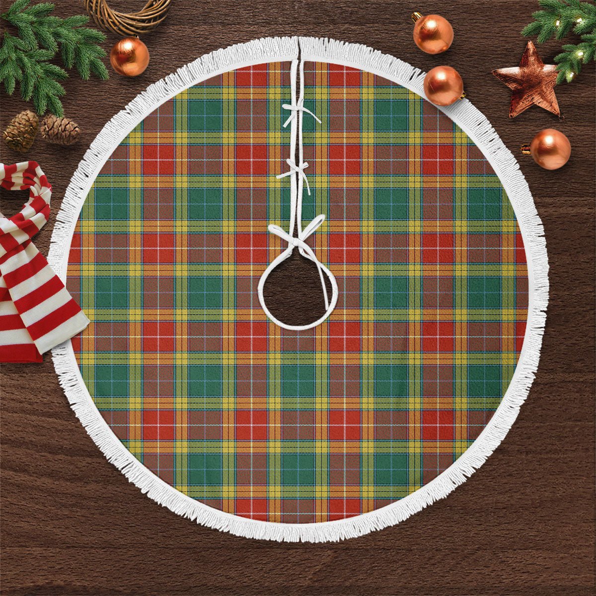 Clan Buchanan Old Sett Tartan Christmas Tree Skirt RG68 Buchanan Old Sett Tartan Tartan Christmas   