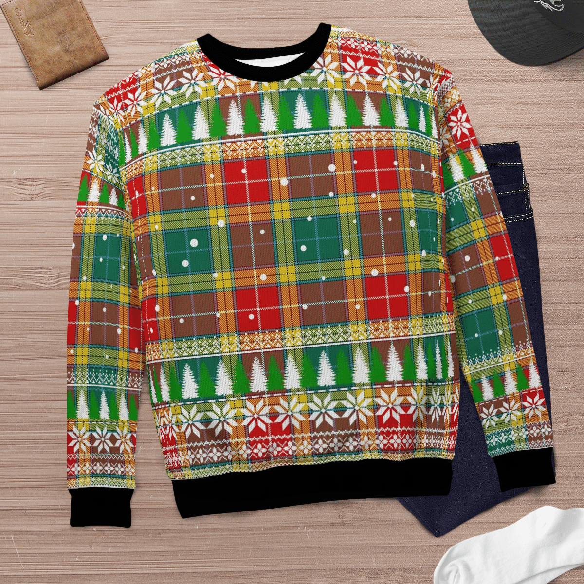Clan Buchanan Old Sett Tartan Christmas Ugly Sweater NX92 Buchanan Old Sett Tartan Tartan Ugly Sweater   