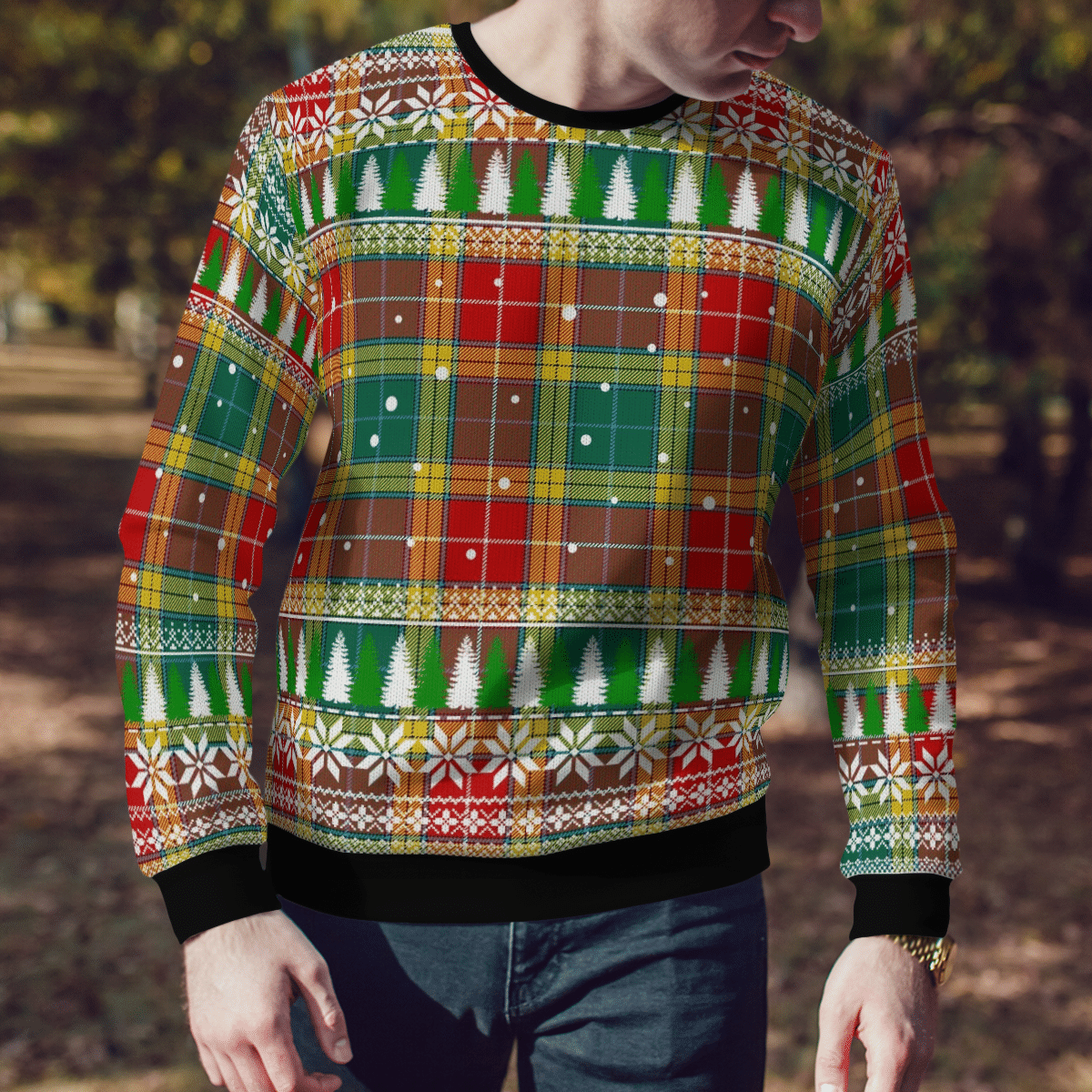 Clan Buchanan Old Sett Tartan Christmas Ugly Sweater NX92 Buchanan Old Sett Tartan Tartan Ugly Sweater   