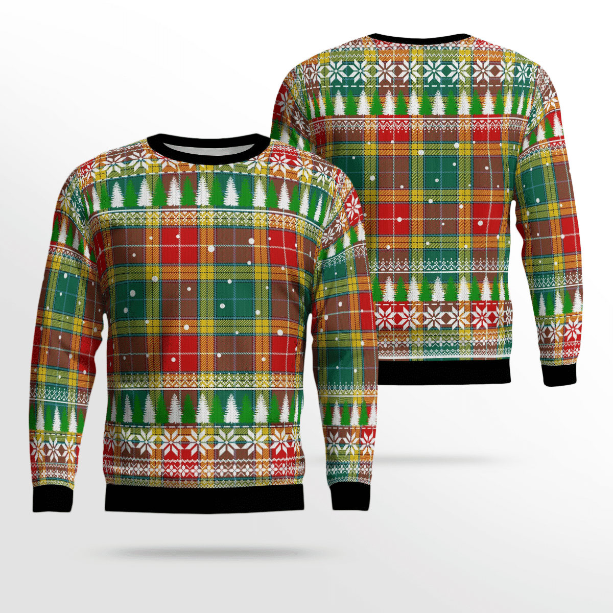 Clan Buchanan Old Sett Tartan Christmas Ugly Sweater NX92 Buchanan Old Sett Tartan Tartan Ugly Sweater   